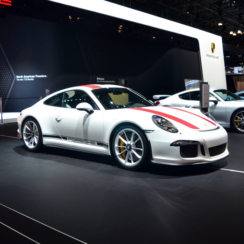I hauled ass over to the Porsche exhibit so I could get photos of the 911R before people cluttered up the background.